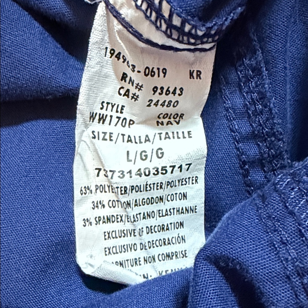 Women's Navy Cherokee Scrub Pants - Picture 3 of 3